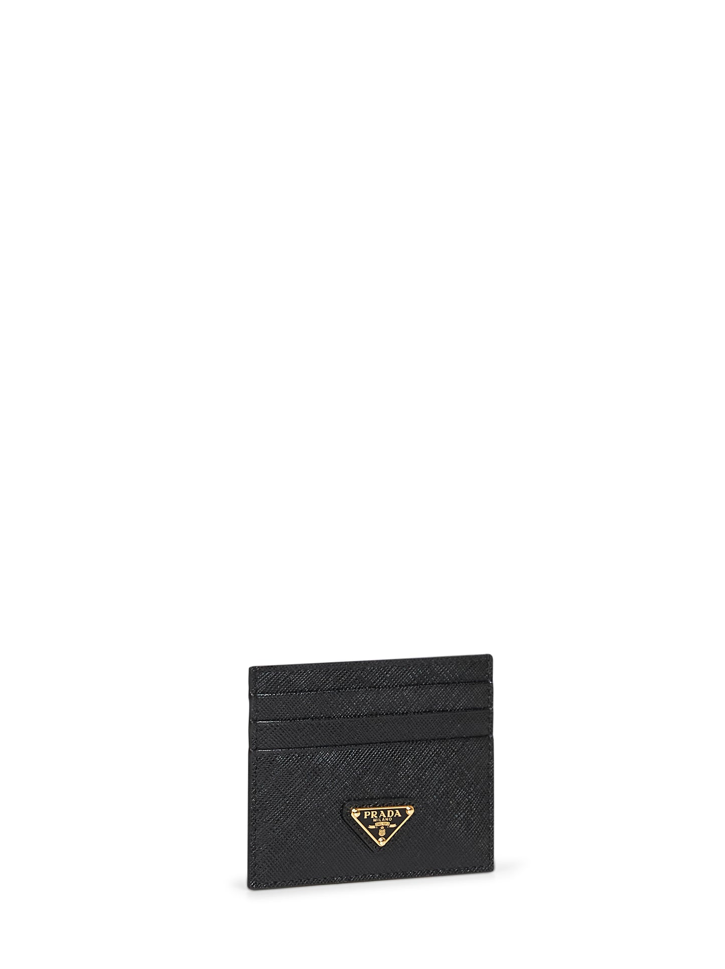 Portacarte in pelle Saffiano nera