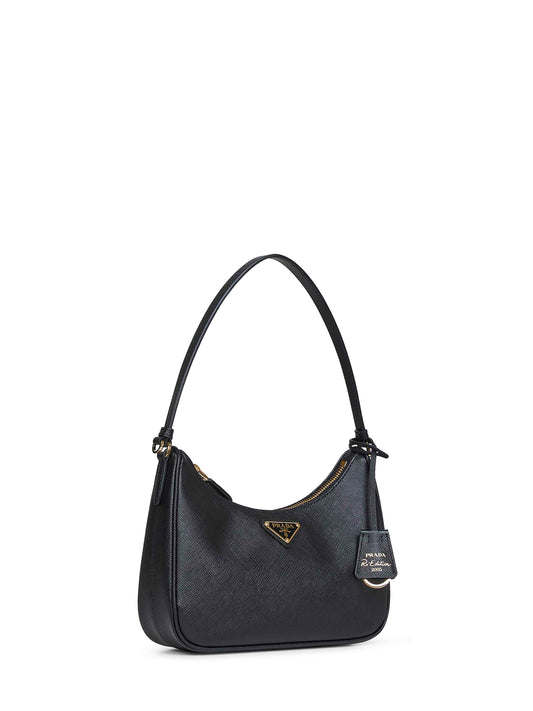 Mini borsa a spalla Prada Re-Edition 2005 nera