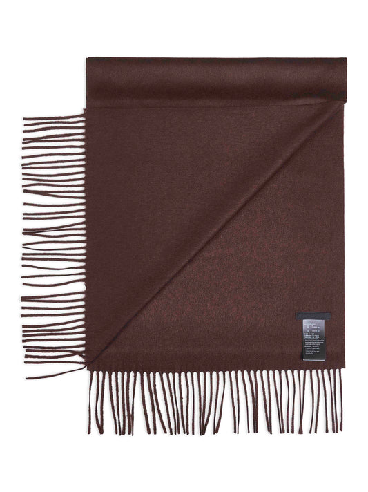 Sciarpa in seta e cashmere marrone