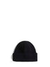 Black ribbed cashmere beanie