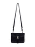 Phone holder in black Re-Nylon and Saffiano leather