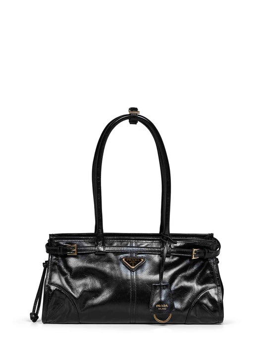 Borsa a mano Prada Bonnie medium nera