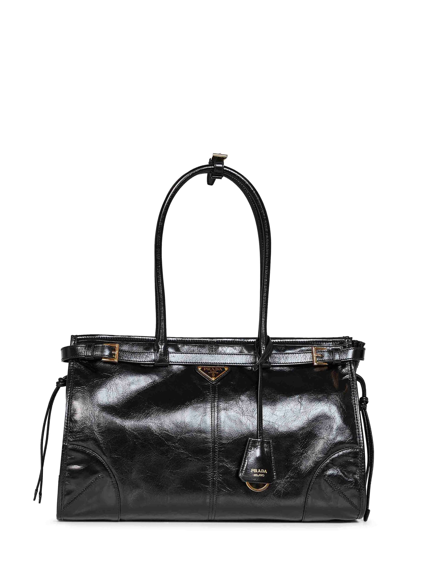 Borsa a mano Prada Bonnie large nera