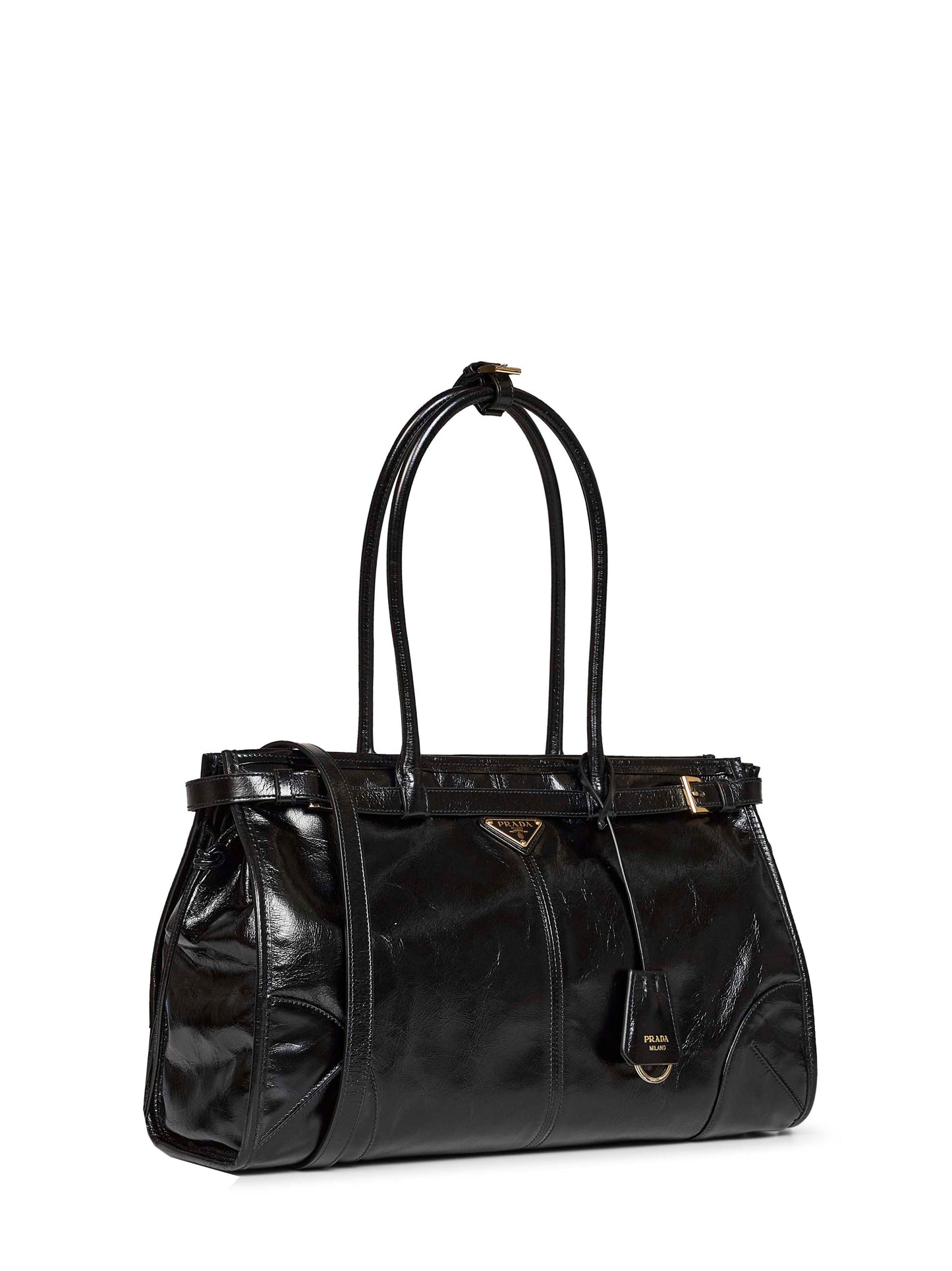 Borsa a mano Prada Bonnie large nera