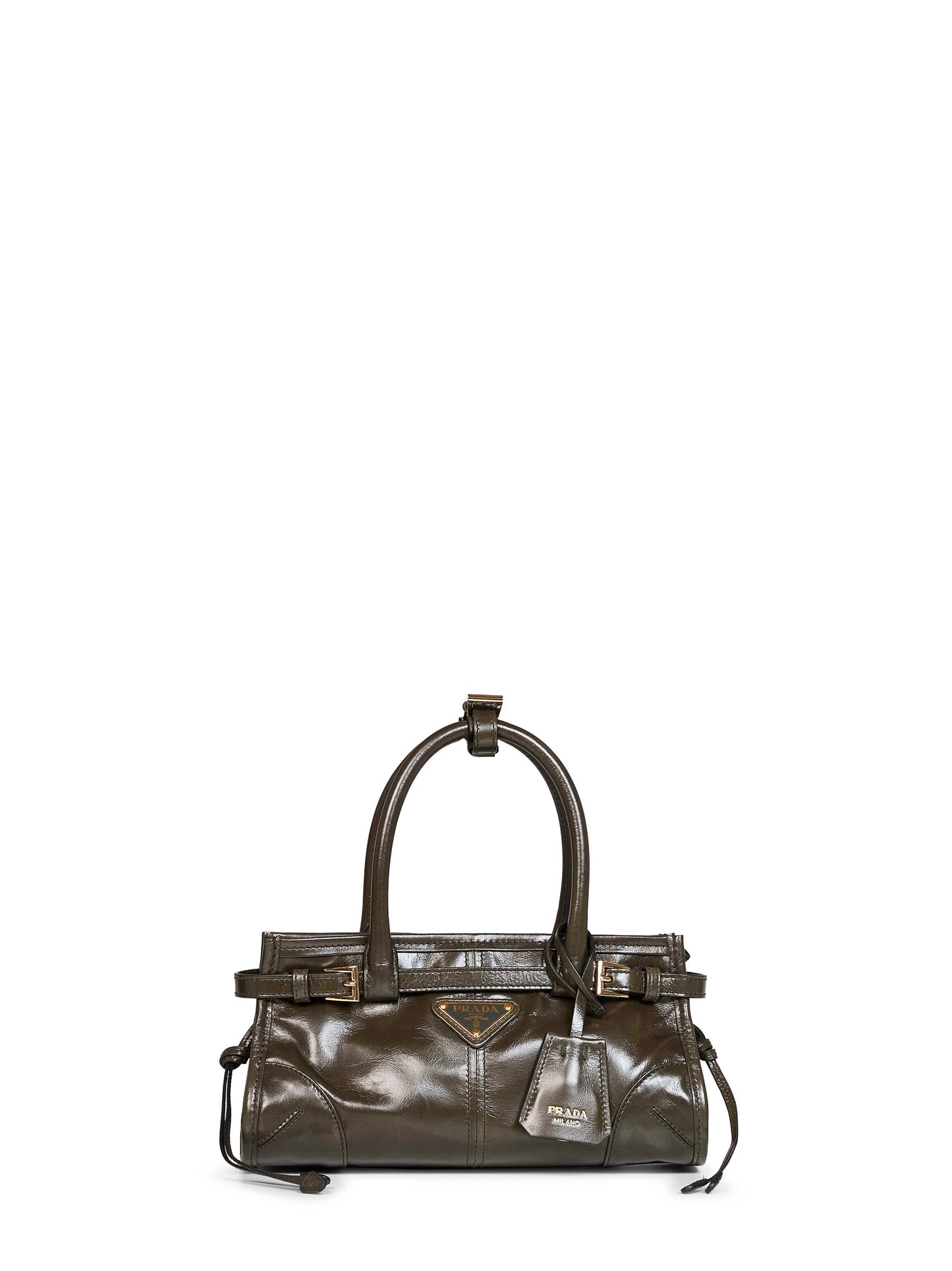 Borsa a mano Prada Bonnie mini verde selva