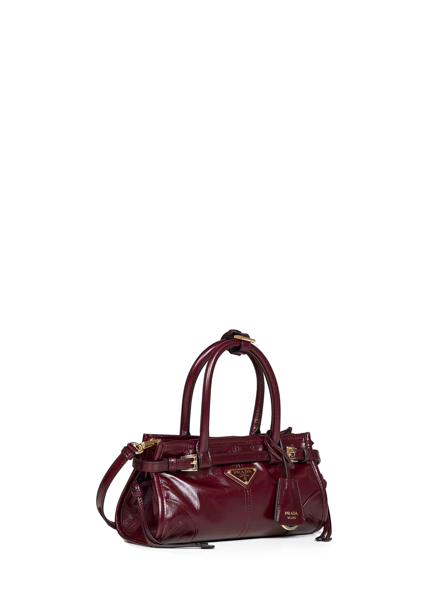 Borsa a mano Prada Bonnie mini bordeaux