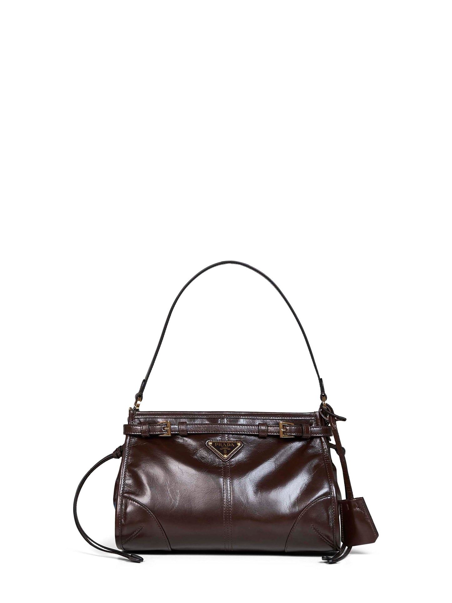 Dark brown Prada Bonnie small handbag