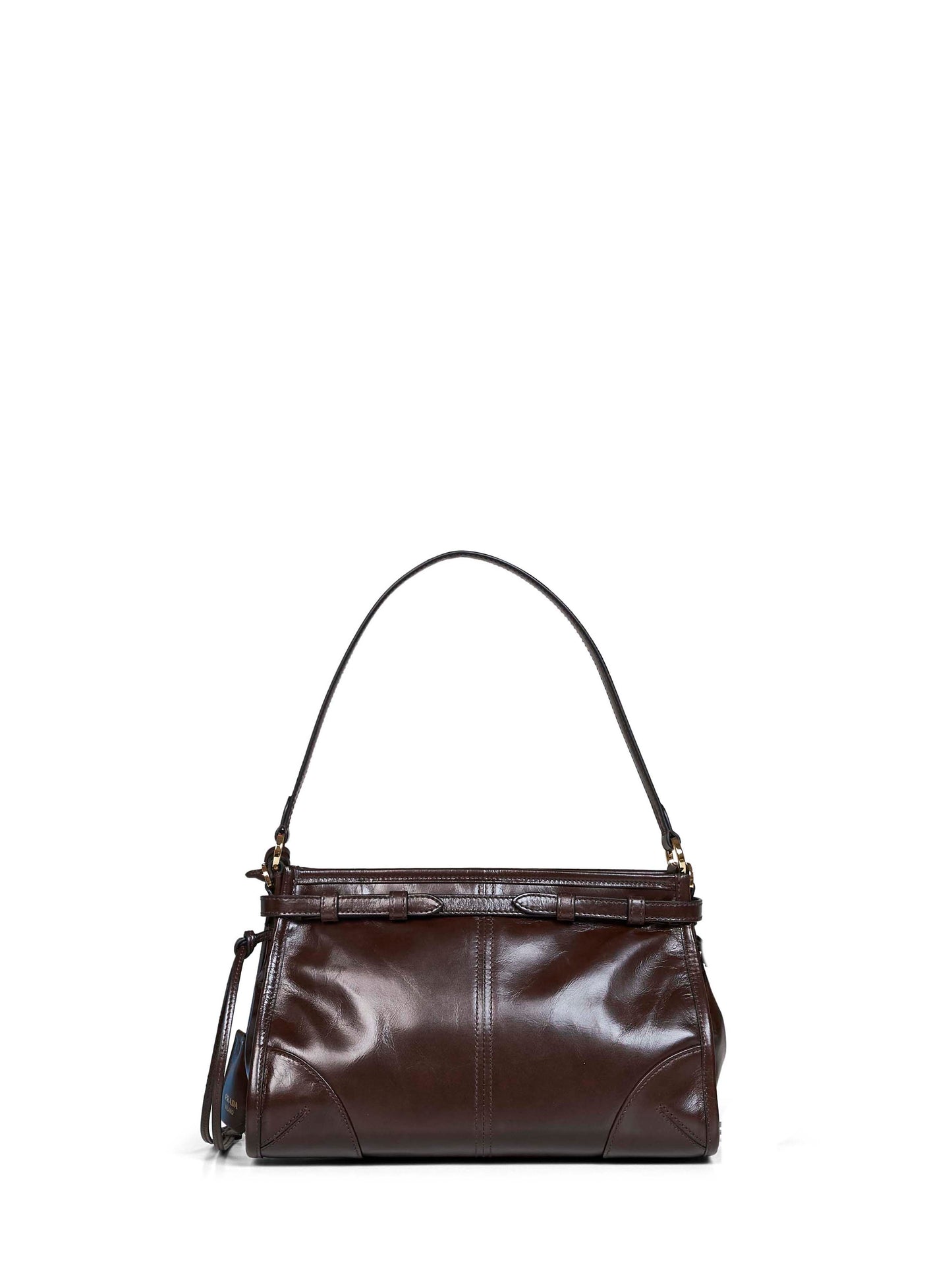 Dark brown Prada Bonnie small handbag