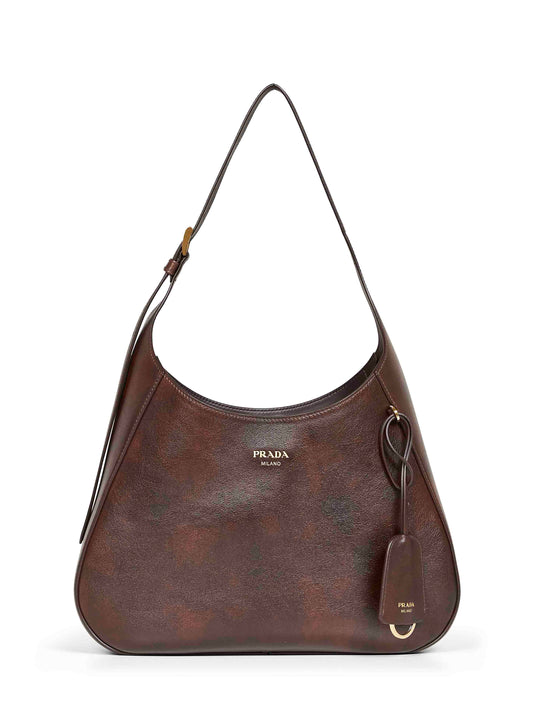 Borsa a spalla Prada Boogie medium cacao