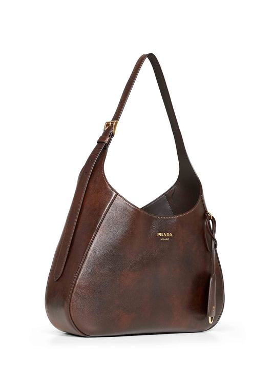 Borsa a spalla Prada Boogie medium cacao