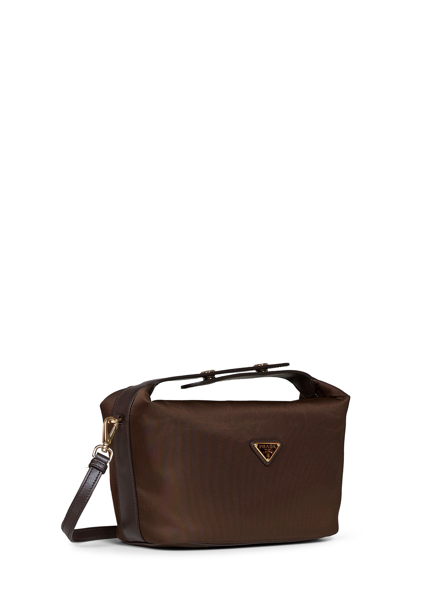 Borsa a mano con tracolla Prada Chérie mini bruciato