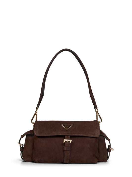 Borsa a spalla Prada Explore medium moro