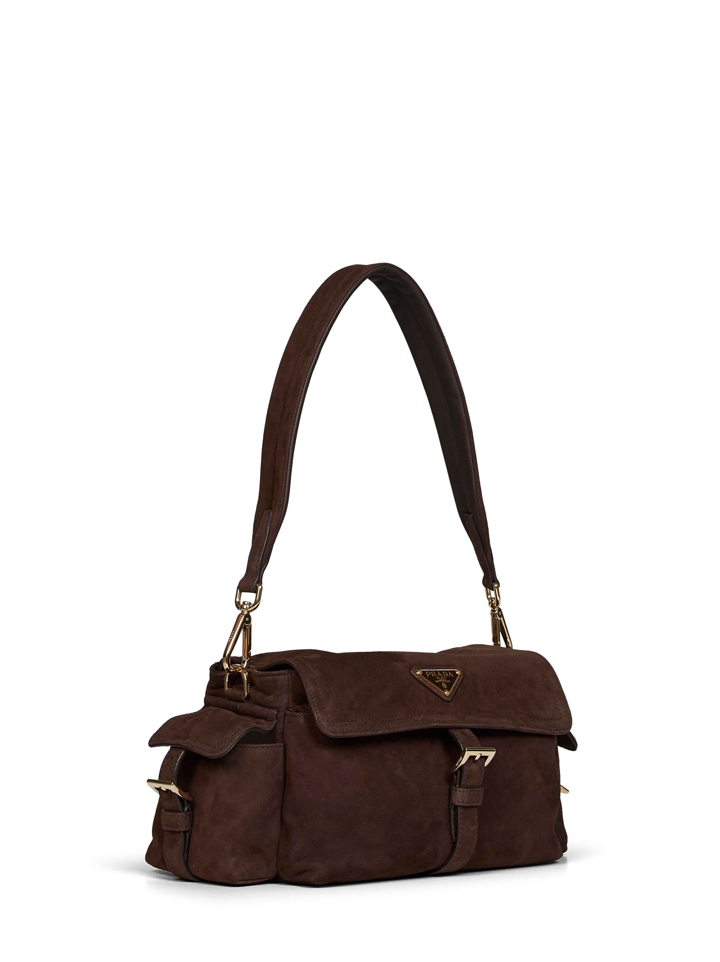 Borsa a spalla Prada Explore medium moro