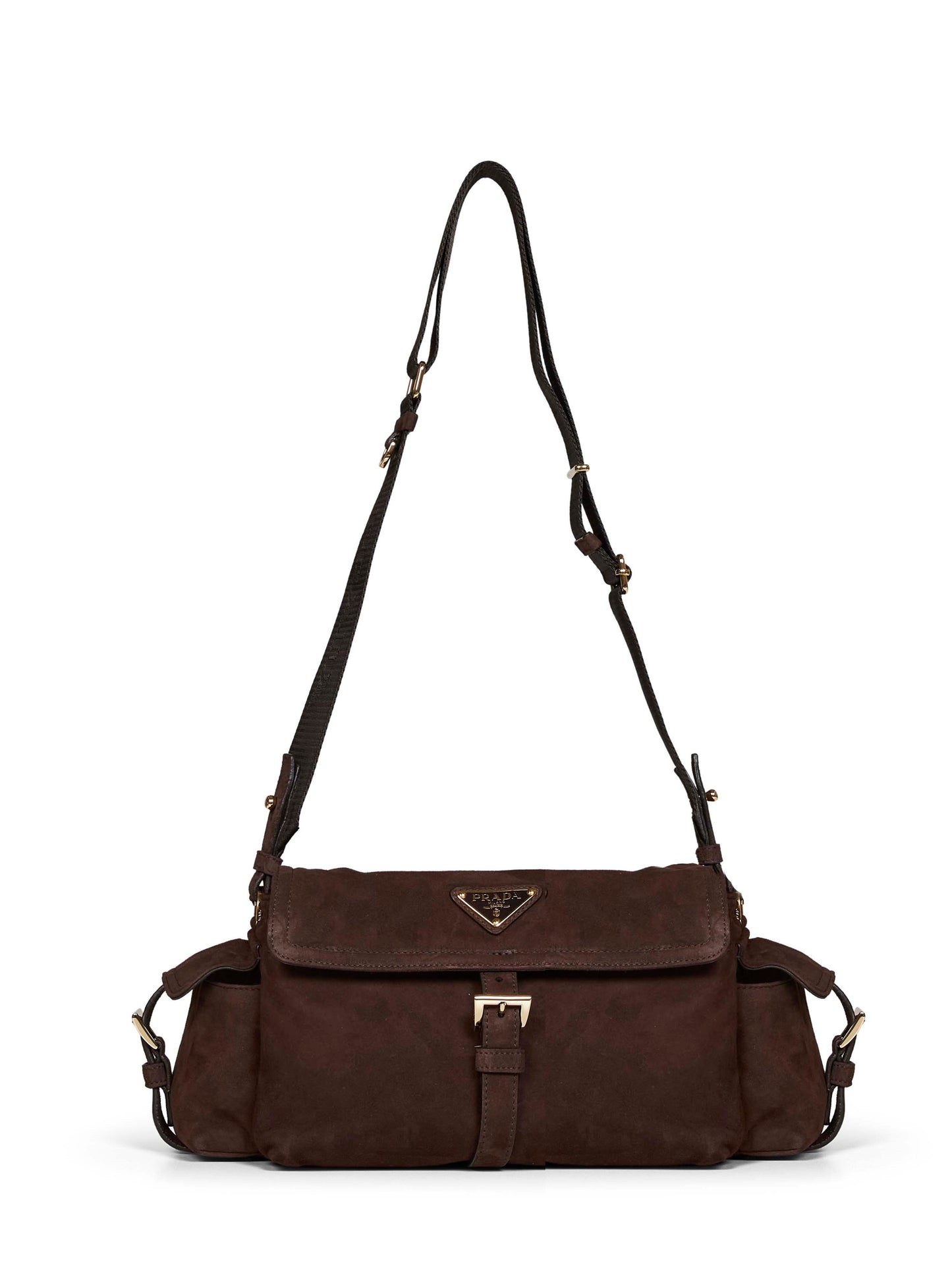 Borsa a spalla Prada Explore medium moro