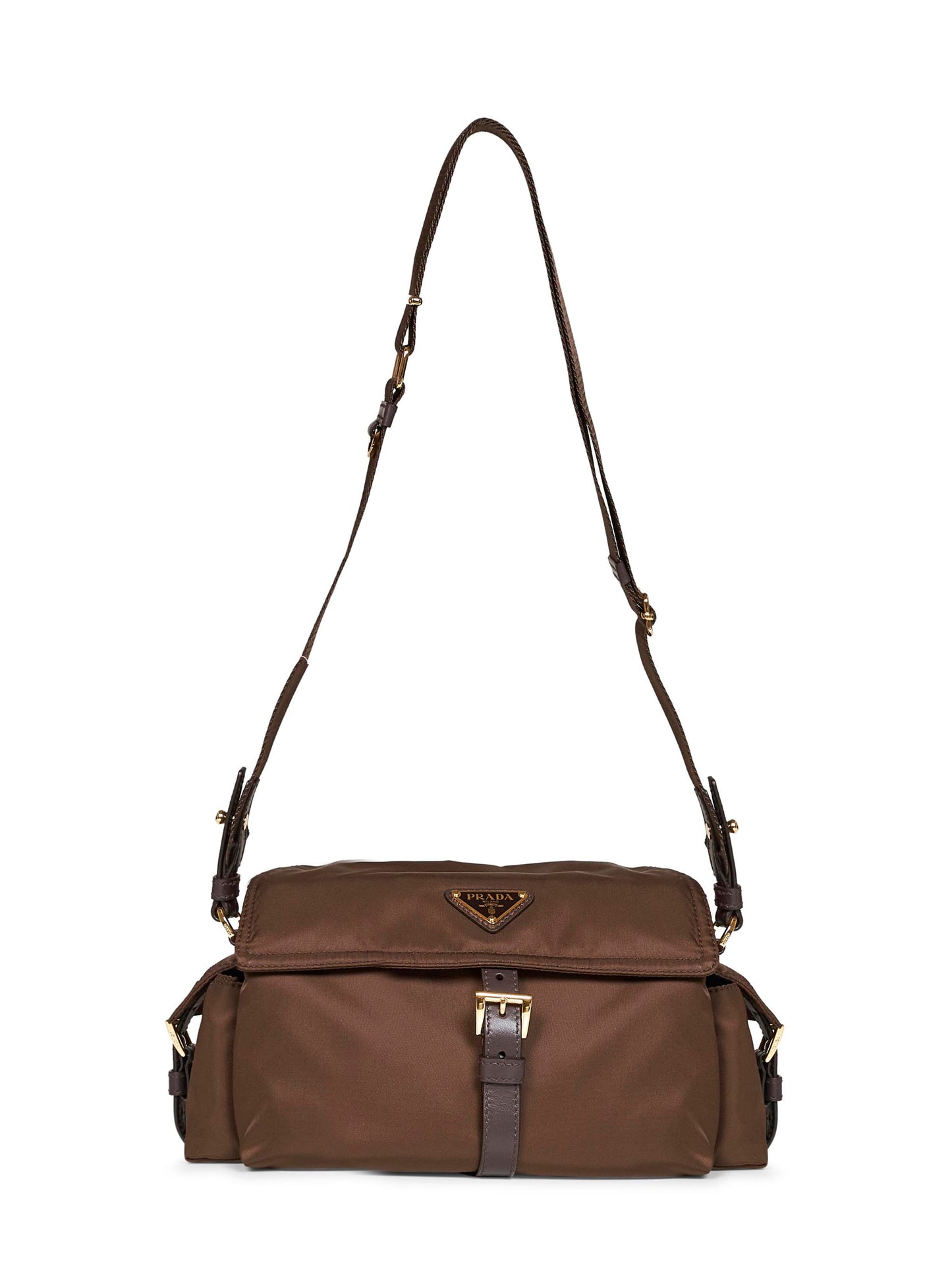 Burnt Prada Explore medium shoulder bag<BR/>