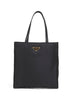 Black shopping bag with shoulder strap