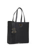 Black shopping bag with shoulder strap