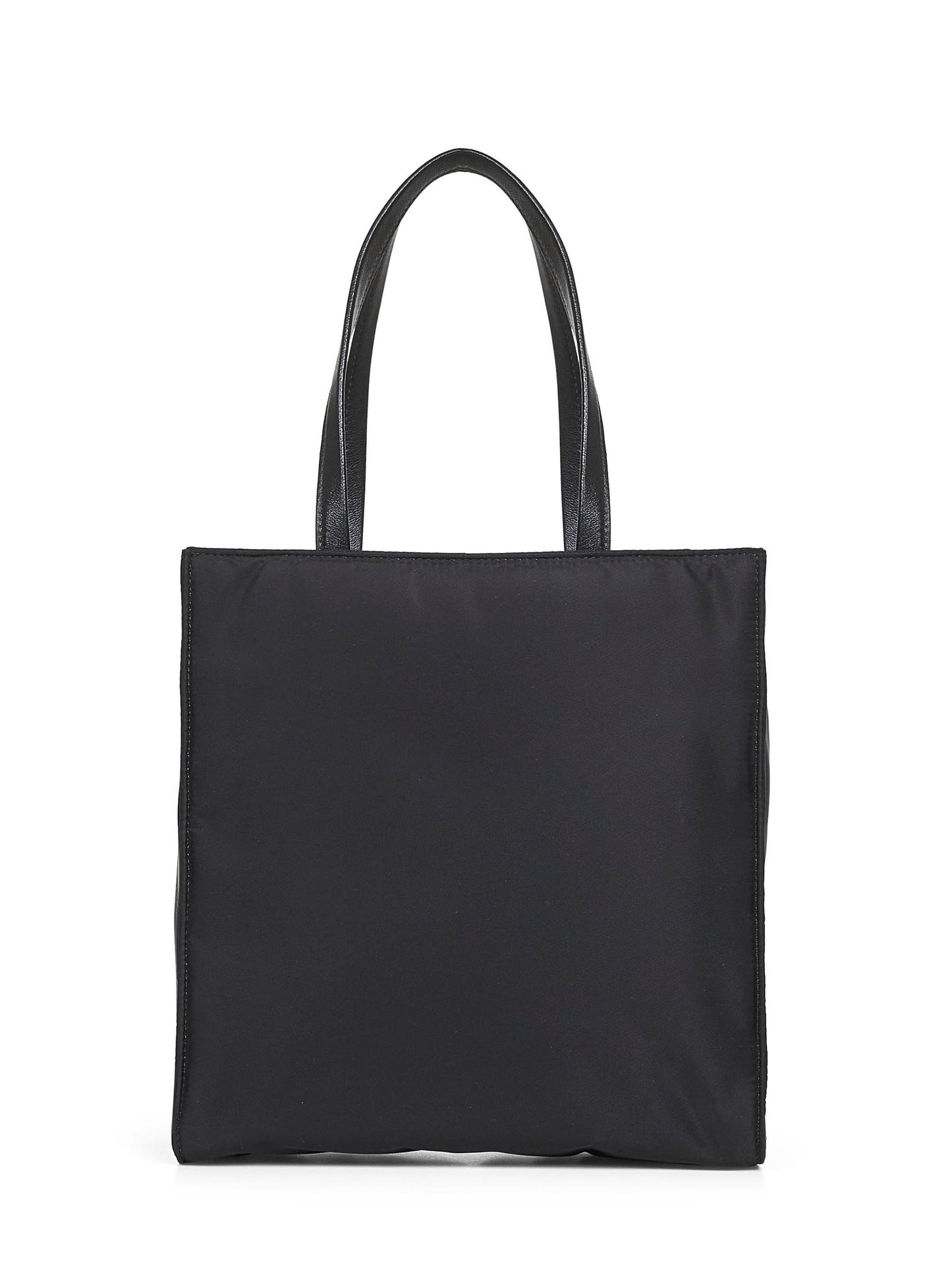 Black shopping bag with shoulder strap