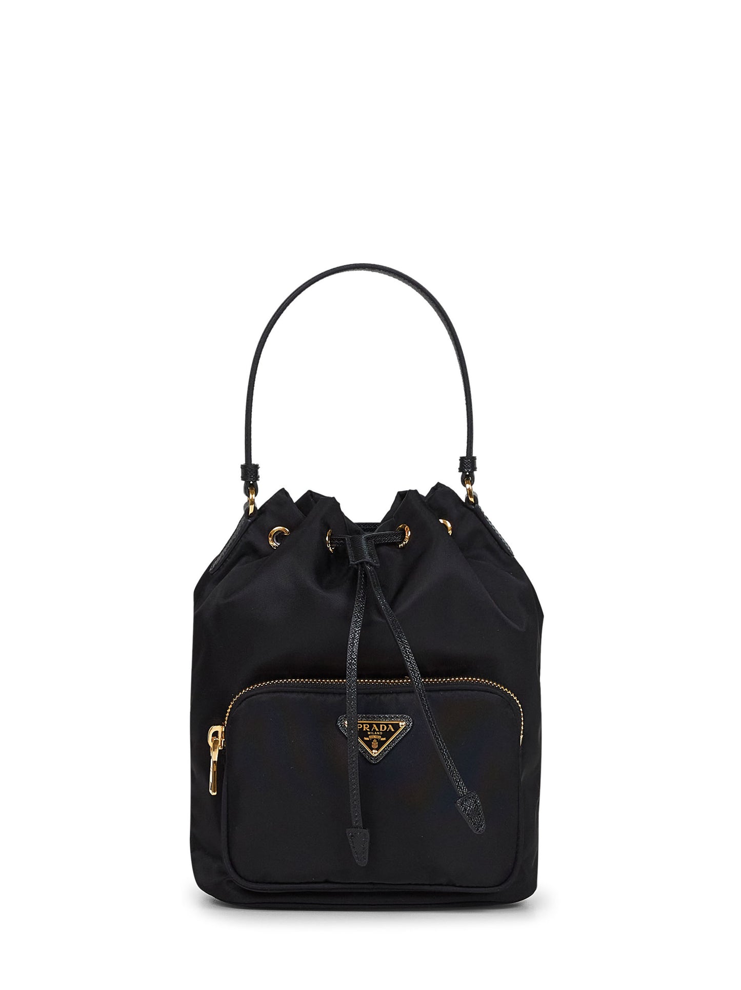 Borsa a secchiello Prada Duet nera