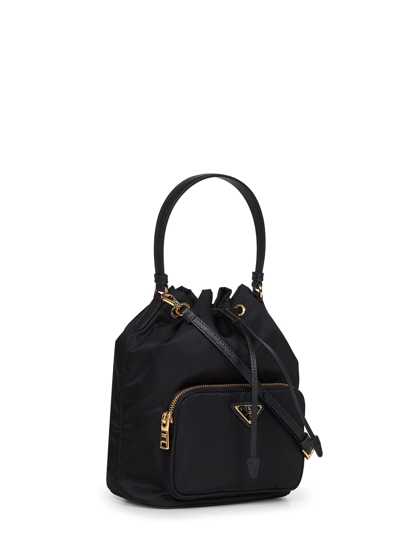 Borsa a secchiello Prada Duet nera