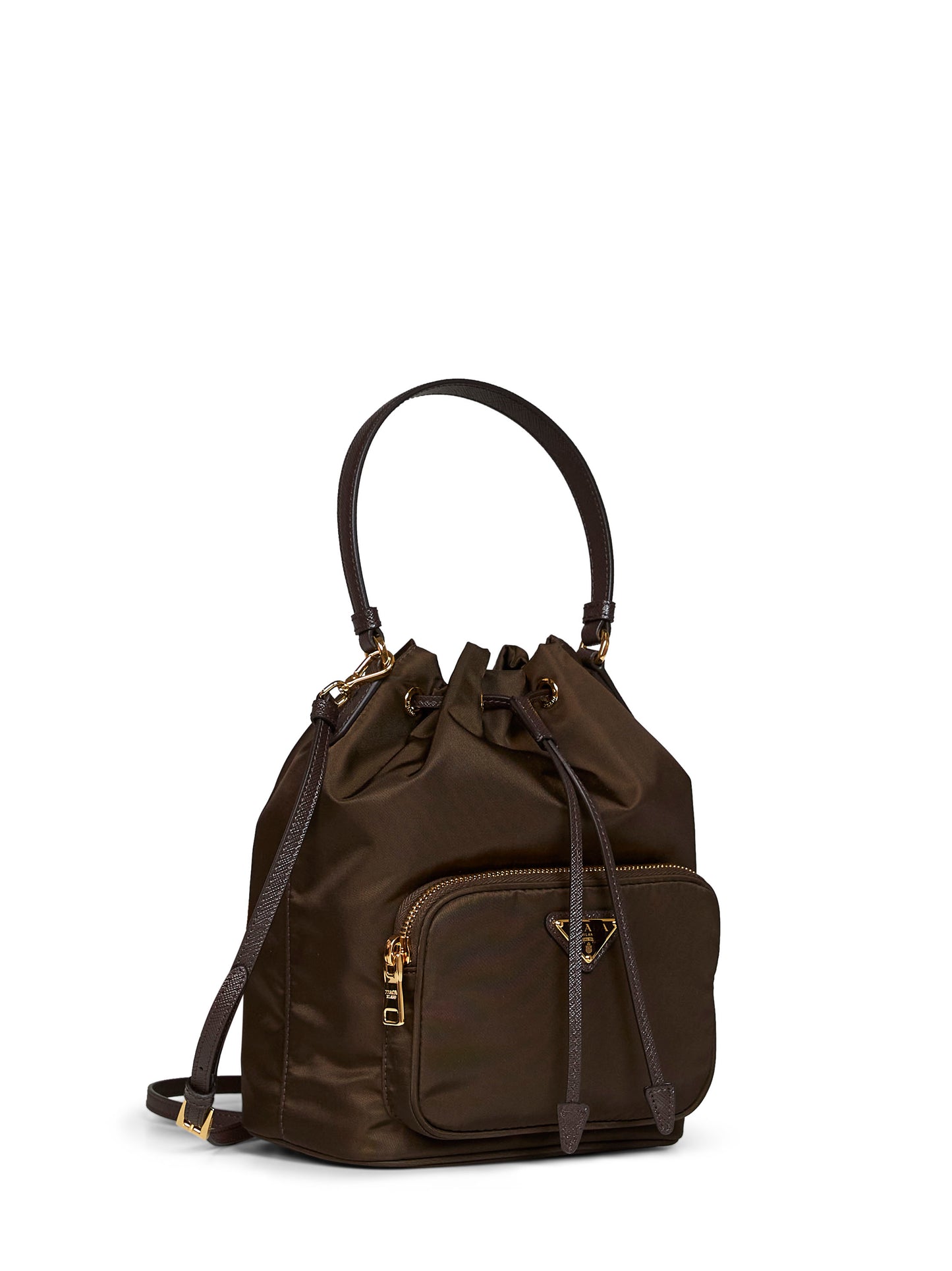 Borsa a secchiello Prada Duet bruciato