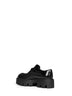 Black brushed leather loafers