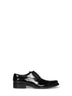 Black brushed leather lace-up shoes