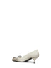 Talc antique-finish leather pumps