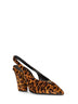 Honey leopard-print calf hair slingback pumps