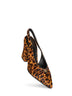 Honey leopard-print calf hair slingback pumps