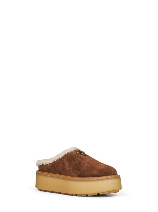 Sabot in pelle scamosciata cacao