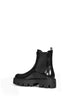 Black brushed leather ankle boots