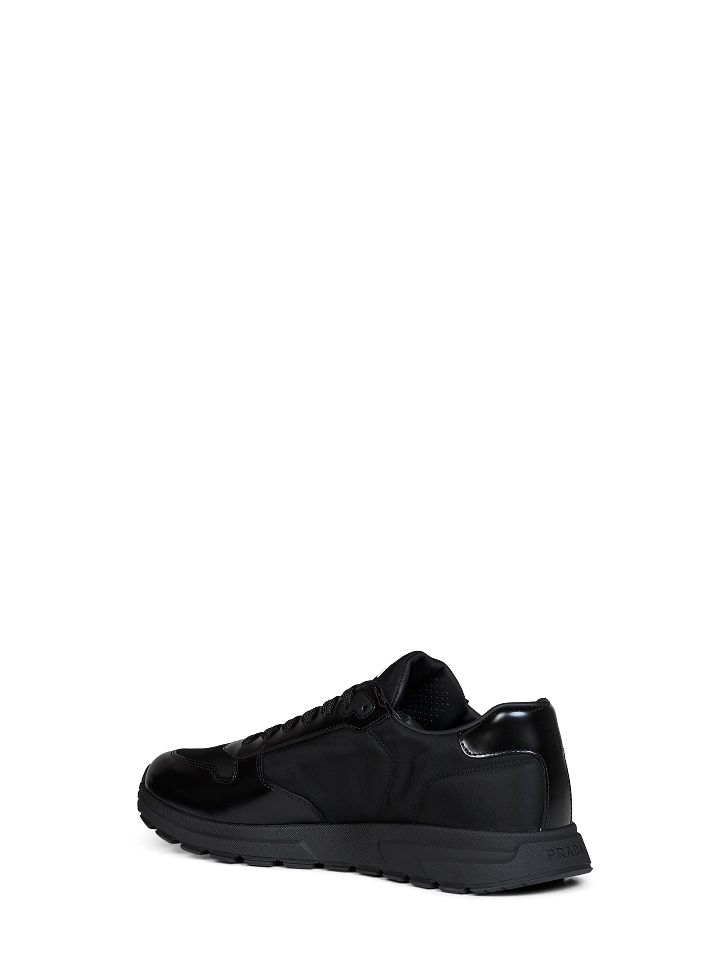 Sneakers Prax 01 in Re-Nylon e pelle spazzolata nera