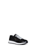 Black Re-Nylon and brushed leather Prax 01 sneakers