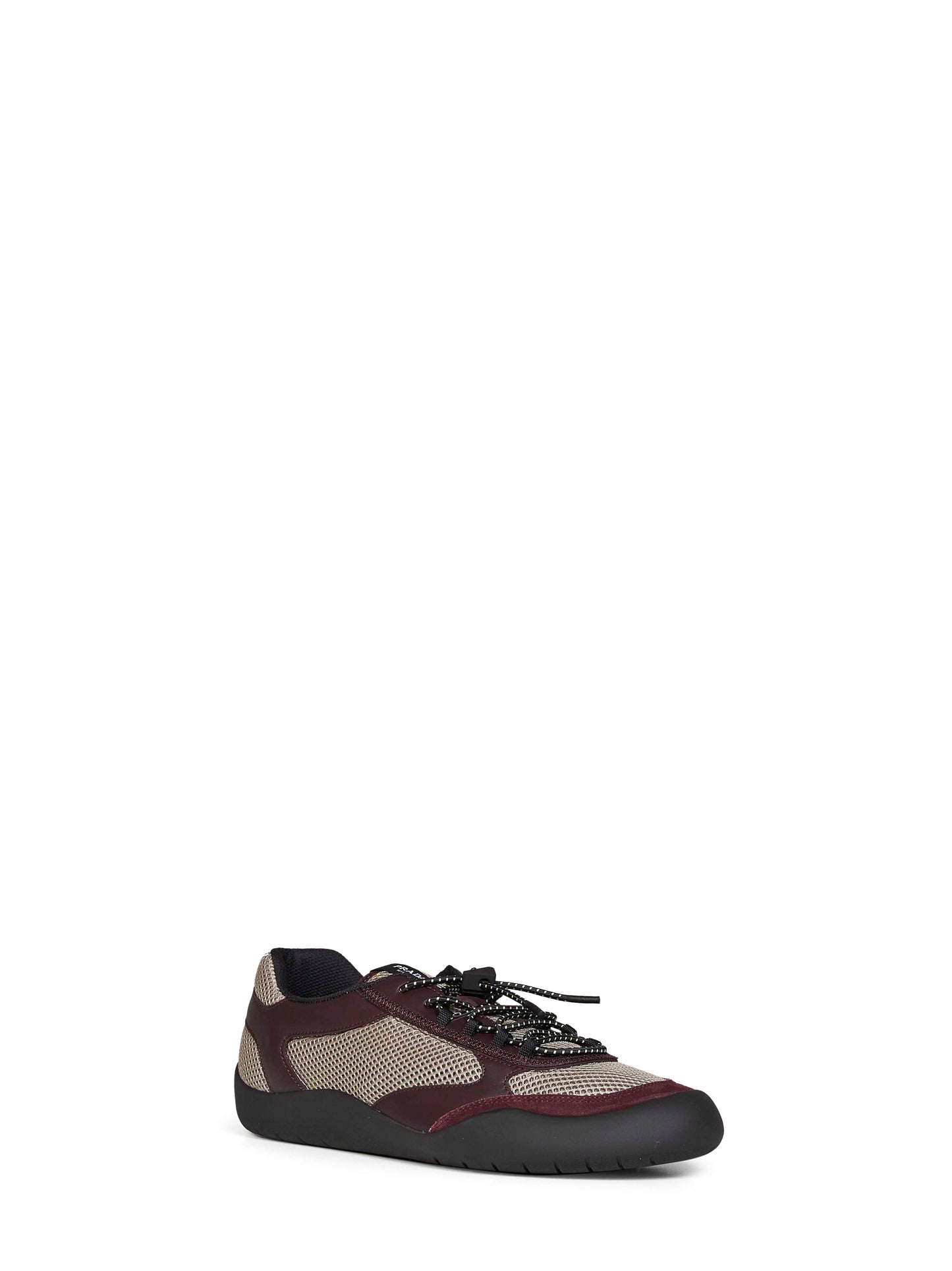 Clay and burgundy leather and mesh fabric Speedrock sneakers