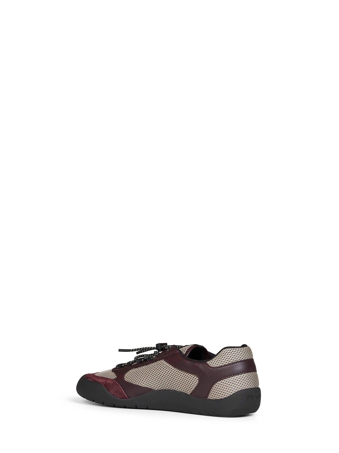 Clay and burgundy leather and mesh fabric Speedrock sneakers