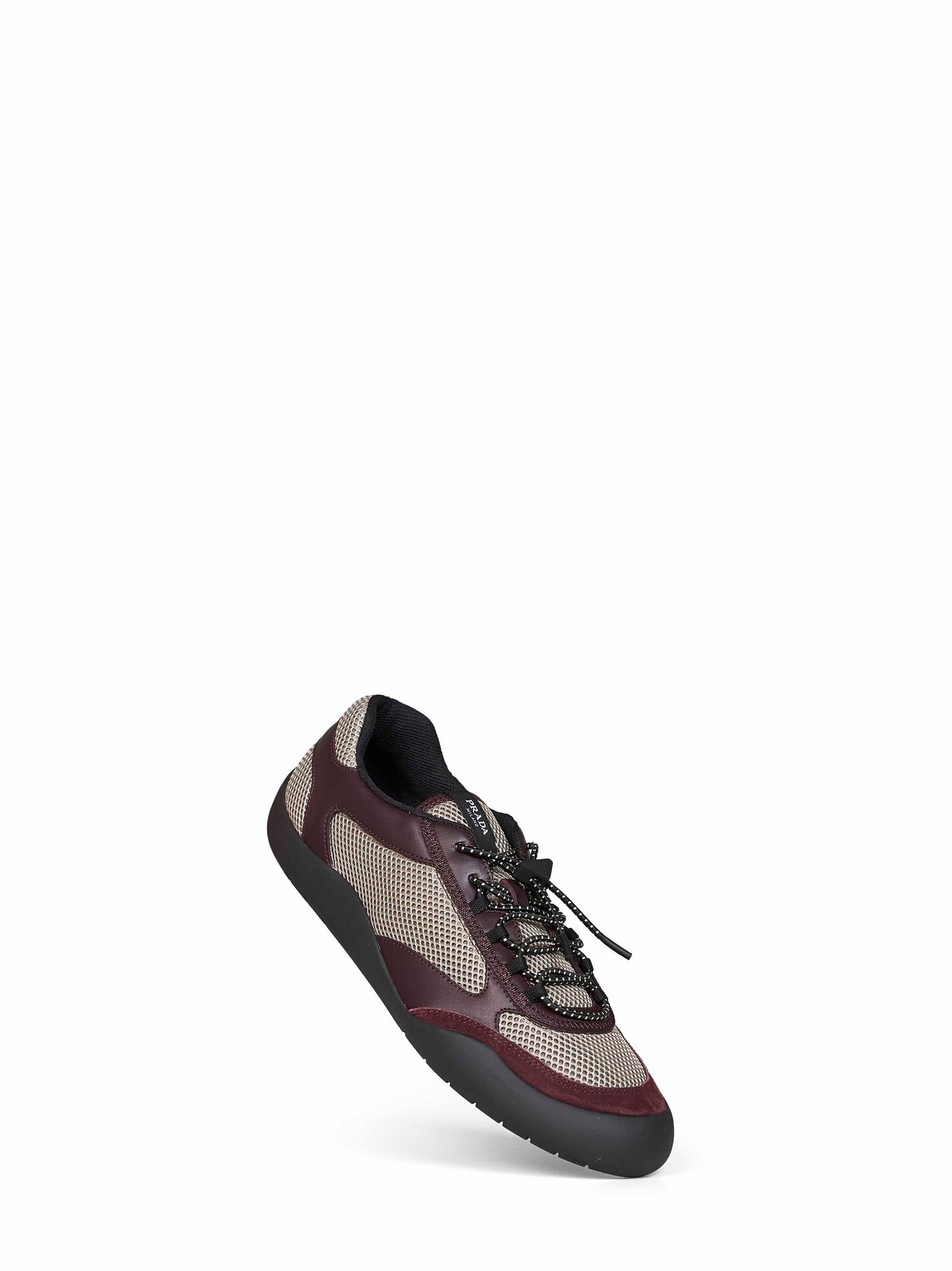 Clay and burgundy leather and mesh fabric Speedrock sneakers