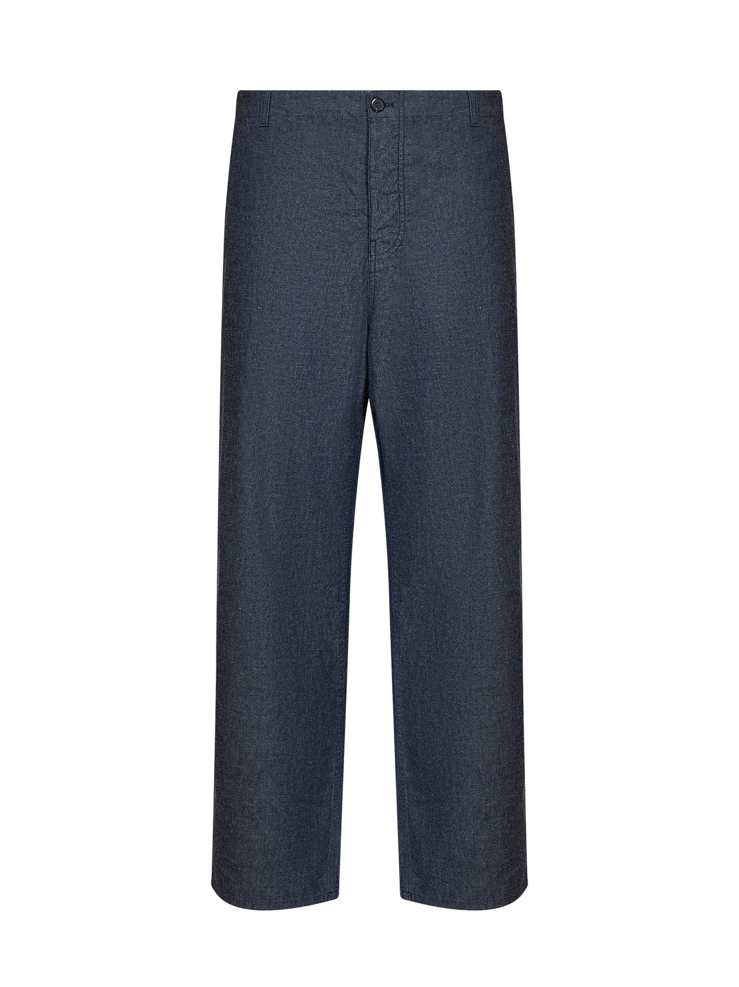 Blue cotton denim straight jeans