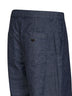Blue cotton denim straight jeans
