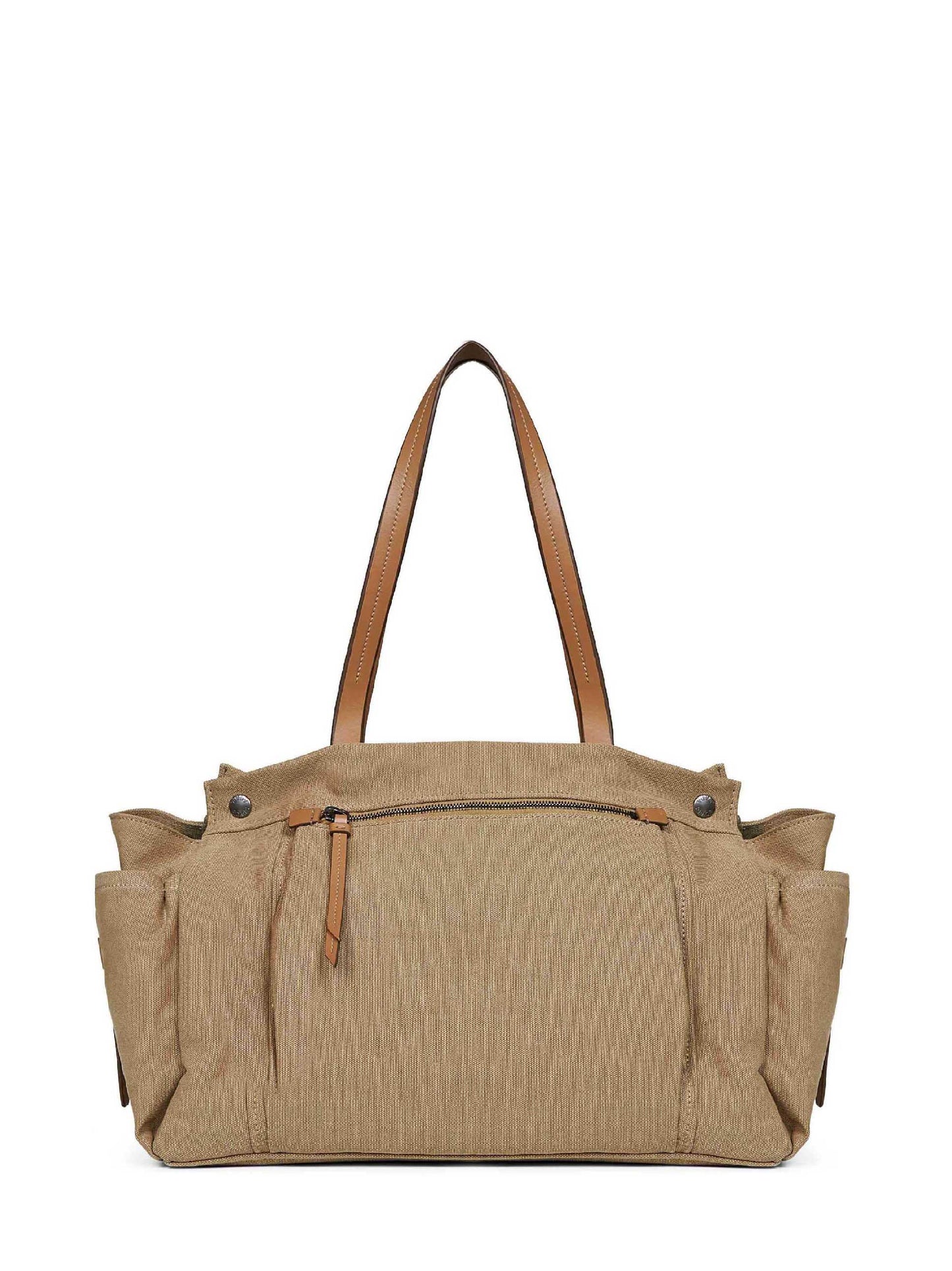 Khaki Prada Route shopping bag