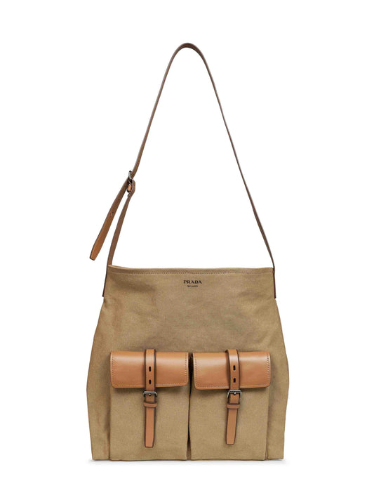 Khaki Prada Route crossbody bag