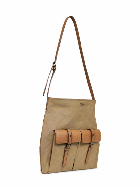 Khaki Prada Route crossbody bag
