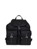 Zaino con tracolla in Re-Nylon nero<BR/>