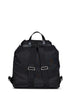 Zaino con tracolla in Re-Nylon nero<BR/>