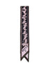 Khaki and pink Selva and Iride-prints silk twill bandeau scarf
