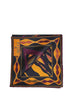 Carré in twill di seta stampe Fiamme e Nawaho bordeaux e oro