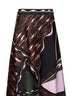Khaki and pink Dune-print silk twill long scarf-style skirt