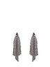 Silver chain mail Pixel Flow earrings
