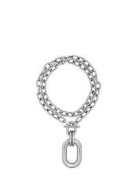 Silver Double XL Link necklace with pendant