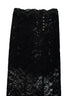 Gonna midi in pizzo floreale stretch nero